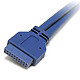 Avis StarTech.com Câble adaptateur USB 3.0 IDC 20 broches vers plaque à 2 ports USB A encastrés