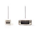 Nedis Cordon mini DisplayPort Mâle vers DVI-D Câble Mini DisplayPort vers DVI-D Mâle à 24 + 1 Broches - 2 mètres