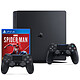 Sony PlayStation 4 Slim (1 To) + DualShock v2 + Spider-Man Console nouvelle génération avec disque dur 1 To + 2 manettes sans fil   jeu Spider-Man