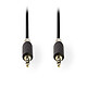 Nedis câble haute qualité audio stéréo jack 3.5 mm (1 mètre) Cordon audio haute qualité - stéréo jack 3.5 mm -  mâle/mâle - connecteurs plaqués or - câble blindé - 1 mètre