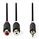 Nedis Câble Audio Stéréo Jack 3.5 mm vers 2 x RCA femelle - 20cm Cordon audio stéréo jack 3.5 mm vers 2x RCA (Mâle/Femelle)