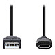 Nedis Câble USB-C / USB-A - 1m Cordon de chargement et de synchronisation USB-C 3.1 vers USB-A (Mâle/Mâle)