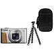 Canon PowerShot SX740 HS Silver Gorillapod Case 20.3 MP Camera - 40x Optical Zoom - 4K Video - Wi-Fi - Bluetooth Carrying Case Flexible Tripod