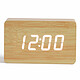 Livoo RV150 Bois Clair Horloge digitale avec fonction réveil, thermomètre et calendrier