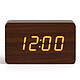 Livoo RV150 Dark Wood Digital clock with alarm function, thermometer and calendar