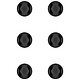 Goobay 6 slot di gestione dei cavi Mini - Nero Set di 6 mini dispositivi di gestione dei cavi due slot