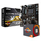 Kit Upgrade PC AMD Ryzen 5 1600 MSI A320M PRO-VH PLUS Carte mère Micro ATX Socket AM4 AMD A320 + CPU AMD Ryzen 5 1600 Wraith Spire Edition (3.2 GHz)