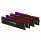 HyperX Predator RGB 32 Go (4x 8 Go) DDR4 3200 MHz CL16 Kit Quad Channel 4 barrettes de RAM DDR4 PC4-25600 - HX432C16PB3AK4/32