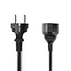 Review Nedis Extension cable straight black - 2 meters