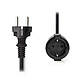 Nedis Extension cable straight black - 5 mtrs Schuko Mle to Schuko Female Power Cable - 5 m