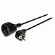 Nedis Extension cable elbow black - 5 m Schuko Power Cable Male to Schuko Female - 5 m