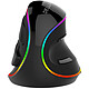 Delux M618 PLUS RGB (mano destra) Mouse ergonomico con cavo - mano destra - sensore ottico 4000 dpi - 6 pulsanti - retroilluminazione RGB - verticale