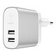 Belkin Chargeur Secteur Boost Charge USB-A (F7U049VFSLV) Chargeur secteur Boost Charge à 2 ports USB-A universels