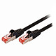 Nedis RJ45 Cat 6 S/FTP cable 1 m (Black) Network cable Cat 6 S/FTP RJ45 Male / RJ45 Male - 1 meter