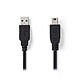 Nedis USB/Mini USB cable - 2 m USB 2.0 to Mini USB 5-Pin Cable (Male/Male) - 2 meters