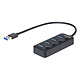 StarTech.com 4-port portable USB 3.0 hub with on/off switches USB 3.0 type A to 4 x USB 3.0 type A hub