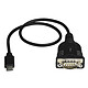 StarTech.com Câble adaptateur USB-C vers série DB9 RS232 avec rétention COM Adaptateur USB-C vers port DB-9 (Série RS-232) avec rétention COM - Mâle / Mâle - 0.4 m