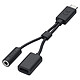 Sony EC270 Noir Câble 2-en-1 USB-C avec prise jack 3.5 mm