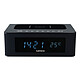 Lenco CR-580 Noir Radio-réveil sans fil Bluetooth avec tuner FM, port USB, AUX et charge QI