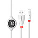 Baseus Big Eye Digital Lightning Cable Blanc - 1.2 m Câble de chargement et synchronisation pour iPhone / iPad connecteur Lightning avec affichage Big Eye