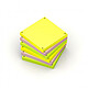 Oxford Spot Notes Assorted notepads x 6 Pack of 6 blocks of 80 sheets 75 x 75 mm (2 x yellow, 2 x pink, 2 x green)