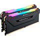 Corsair Vengeance RGB PRO Series - Kit d'éclairage Noir Kit de 2 barrettes d'éclairage format RAM DDR4