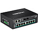 TRENDnet TI-PG102 Conmutador PoE+ Gigabit industrial no gestionado de carril DIN de 10 puertos (8 puertos Gigabit + 2 puertos combinados SFP/GbE)