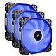 Corsair Air Series AF120 Low Noise - Blue (set of 3) Pack of 3 120 mm case fans with blue LEDs