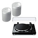 Yamaha MusicCast VINYL 500 Black + Yamaha MusicCast 20 White Multiroom 2-speed turntable (33-45 rpm) with built-in pre-amp, Bluetooth, Wi-Fi and AirPlay + 40 watt Wi-Fi, Airplay and Bluetooth multiroom wireless speaker with MusicCast and MusicCast Surround (pair)
