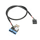 Akasa AK-CBUB38-40BK Internal USB 3.1 Gen 2 to USB 3.0 19-pin adapter - 40 cm