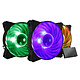 Cooler Master Masterfan Pro 120 Air Balance RGB (Pack de 3 + contrôleur LED RGB) Pack de 3 ventilateurs LED RGB 120 mm avec boîtier de contrôle LED RGB compatible ASUS, ASRock, Gigabyte, MSI