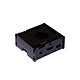 Estuche para frambuesa Pi 3 A+ con soporte para ventilador (negro) Estuche de plástico negro para tarjeta Frambuesa Pi 3 A+ con soporte para abanico