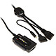 StarTech.com Câble adaptateur/Convertisseur USB 2.0 vers disque dur SATA/IDE de 2,5/3,5" - Noir Adaptateur USB 2.0 vers SATA ou IDE de 2.5" ou 3.5"