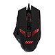 Acer Nitro Gaming Mouse Souris filaire pour gamer - Droitier - Capteur optique 4000 dpi - 8 boutons programmables - Rétro-éclairage rouge - Poids ajustable