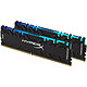HyperX Predator RGB 16 Go (2x 8 Go) DDR4 3000 MHz CL15 Kit Dual Channel 2 barrettes de RAM DDR4 PC4-24000 - HX430C15PB3AK2/16