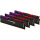 HyperX Predator RGB 32 GB (4x 8 GB) DDR4 3000 MHz CL15 Quad Channel Kit 4 PC4-24000 DDR4 RAM Arrays - HX430C15PB3AK4/32