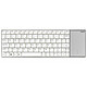 Rapoo E2710 (Blanc) Mini clavier sans fil avec touchpad (AZERTY, Français)