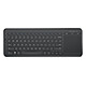 Microsoft All-in-One Media Keyboard (Noir) Clavier sans fil avec pavé tactile intégré (AZERTY, Français)