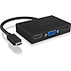 ICY BOX IB-DK2104-C Adaptateur vidéo USB 3.1 Type C vers DisplayPort/HDMI/VGA