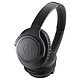 Audio-Technica ATH-SR30BT Black Bluetooth wireless closed-back headset with controls and microphone