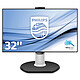 Philips 31.5" LED - 329P9H 3840 x 2160 pixel - 5 ms (scala di grigi) - Widescreen 16:9 - Pannello IPS - DisplayPort - HDMI - USB-C - Hub USB 3.0 - Nero