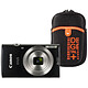 Canon IXUS 185 Noir + Vanguard Beneto 6 Orange Appareil photo 20 MP - Zoom optique grand angle 8x - Vidéo HD + Étui
