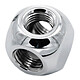 Barrow TLFT3T-A01 Metalic Cube Tee 3 Way 1/4" - Silver 3-way block spacer with 1/4" thread - silver
