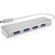 ICY BOX IB-HUB1425-C3 4-Port USB 3.0 Hub with USB Type C (silver)