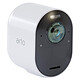 Arlo Ultra - Blanc (VMC5040) Caméra de sécurité 4K HDR sans fil intérieure/extérieure avec vision nocturne, angle 180°, zoom et projecteur compatible Google Assistant et Amazon Alexa