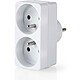 Nedis 2-socket wall-mounted power strip (White) 2-socket power strip (white)