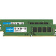 Crucial DDR4 32 Go (2 x 16 Go) 3200 MHz CL22 DR X8 Kit Dual Channel 2 barrettes de RAM DDR4 PC4-25600 - CT2K16G4DFD832A