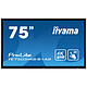iiyama 75" LED - ProLite TE7503MIS-B1AG Écran tactile multipoint 3840 x 2160 pixels 16:9 - IPS-AG - 1100:1 - 6 ms - 24/7 - HDMI - DisplayPort - Wi-Fi - Haut-parleur intégré - Noir