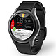 MyKronoz ZeRound3 Negro Reloj impermeable conectado con pantalla táctil a color AMOLED de 1,2", Bluetooth 4.2 y sensor cardíaco (iOS/Android)