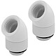 Corsair Hydro X Series XF 45 Rotating Mouthpiece - White (x 2) Set of 2 45 Rotating Adapters - Male/Female - White